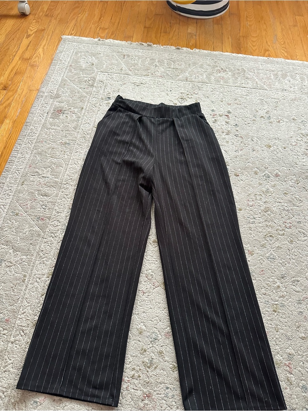 Women's Pinstripe Wide Leg Pants Size Medium